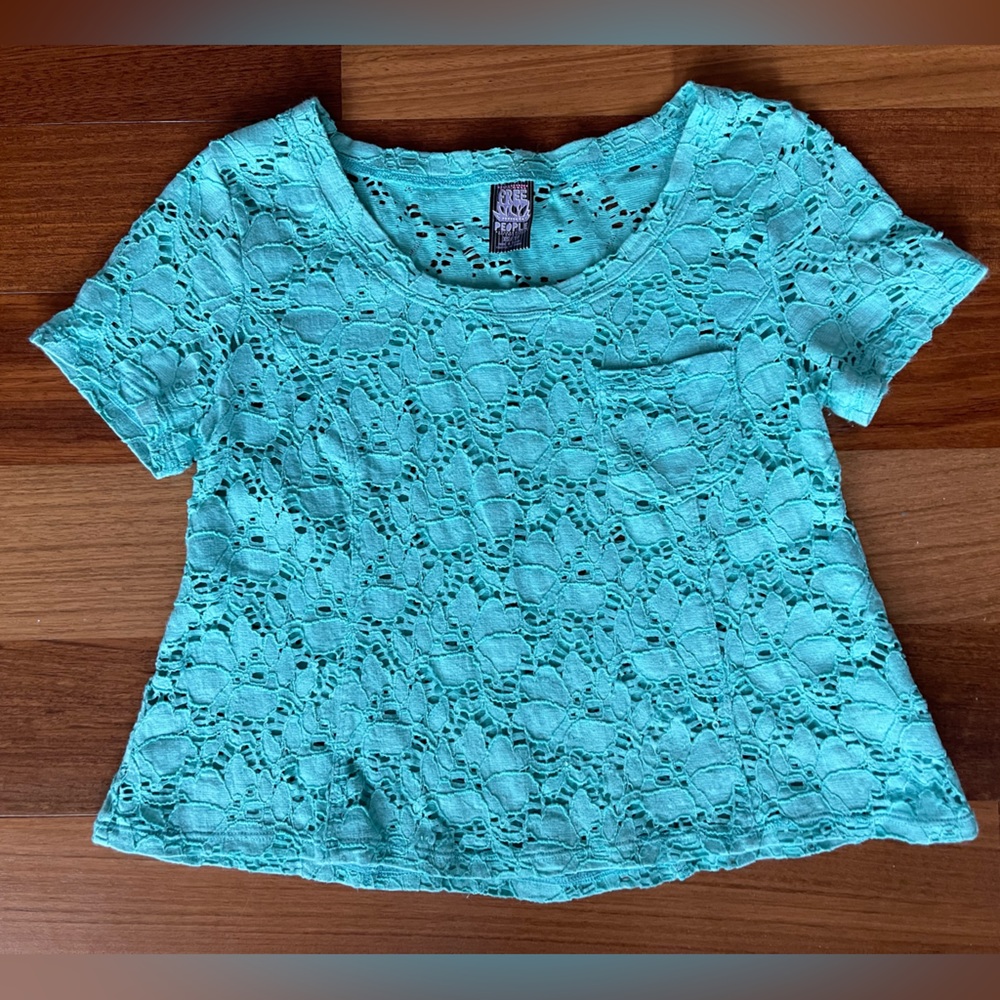 FREE PEOPLE Crochet Crop Top